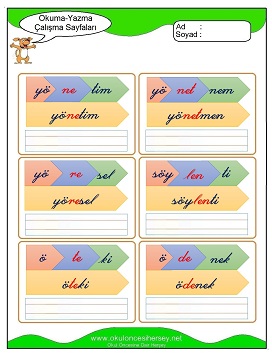 ö sesi Çalışma Sayfaları